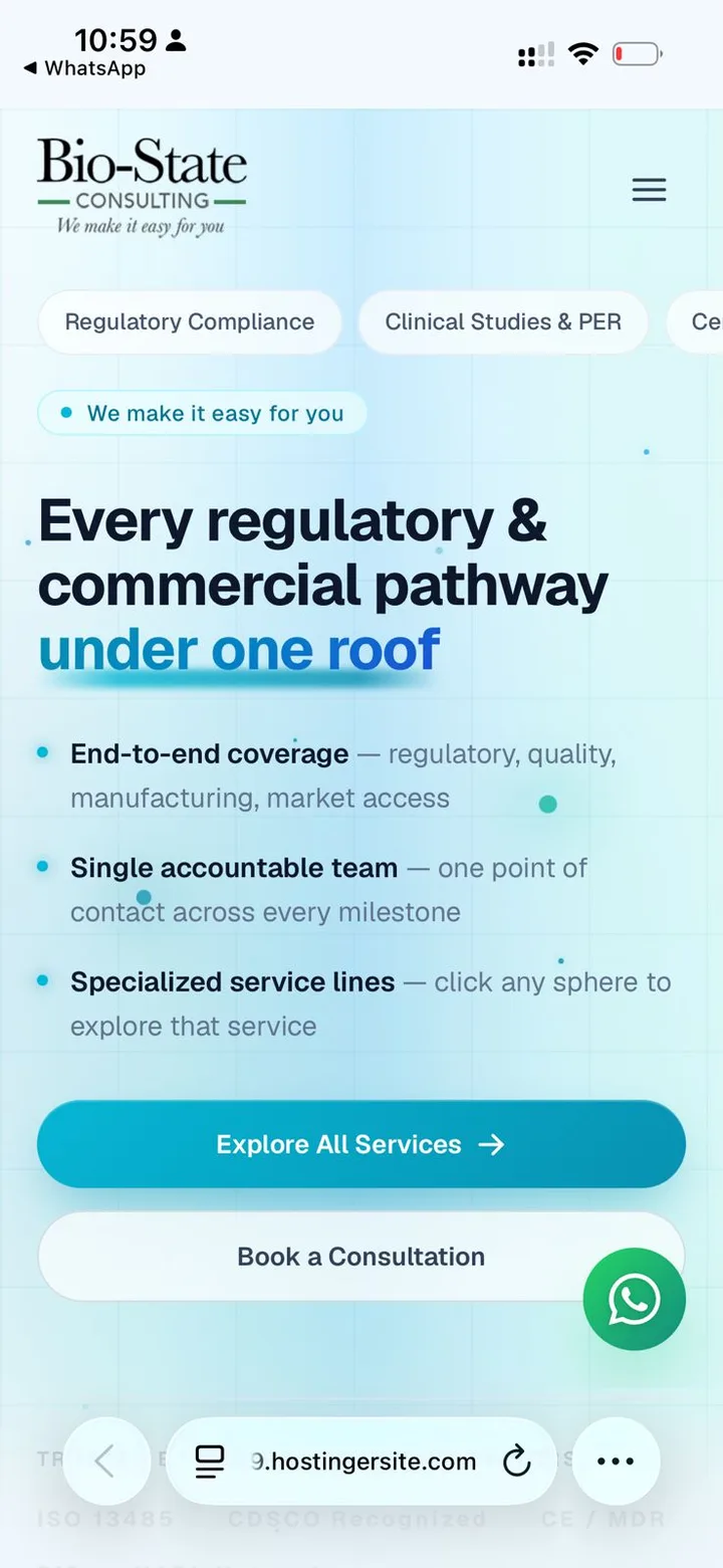 Bio-State — mobile website